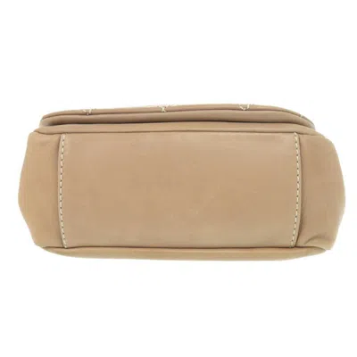 Pre-owned Chanel Beige Leather Shoulder Bag () In Sand