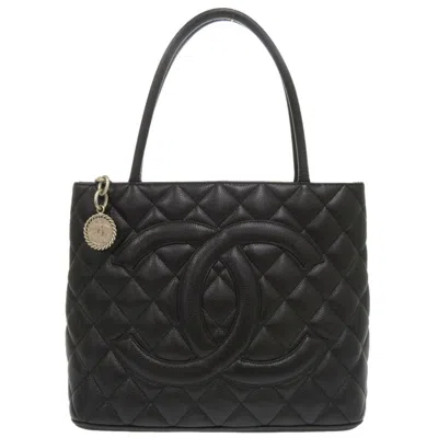 Pre-owned Chanel Black Grained Calfskin Tote Bag ()