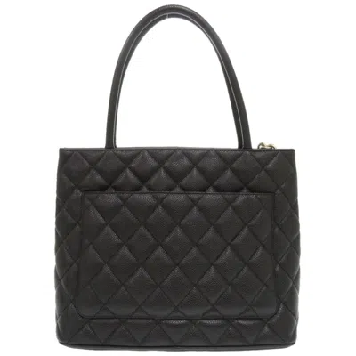 Pre-owned Chanel Black Grained Calfskin Tote Bag ()