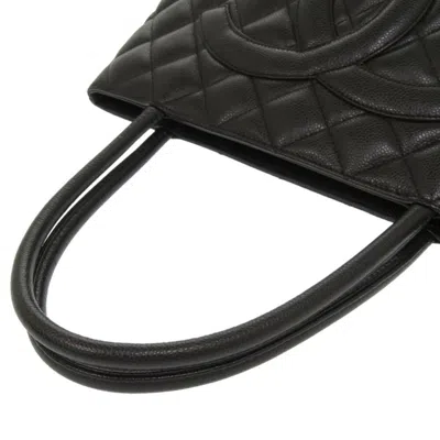 Pre-owned Chanel Black Grained Calfskin Tote Bag ()