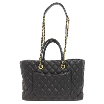 Pre-owned Chanel Black Leather Tote Bag ()