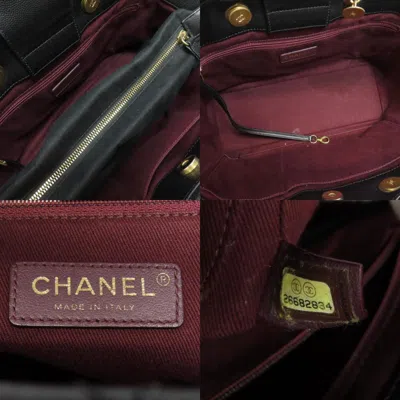 Pre-owned Chanel Black Leather Tote Bag ()