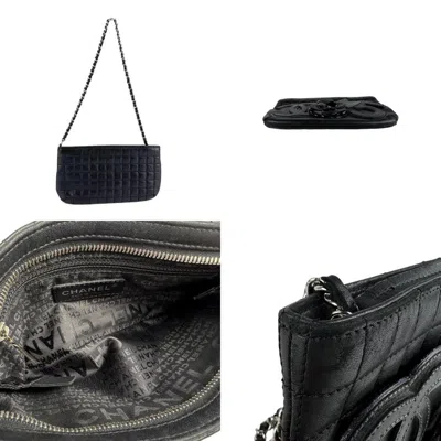 Pre-owned Chanel Black Patent Leather Leather Shoulder Bag ()