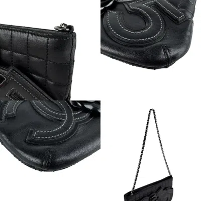 Pre-owned Chanel Black Patent Leather Leather Shoulder Bag ()