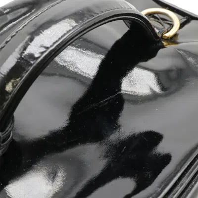 Pre-owned Chanel Black Patent Leather Pouch Vanity Bag ()