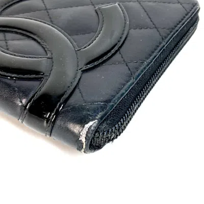 Pre-owned Chanel Black White Cambon Ligne Long Wallet (bi-fold) () In Multi