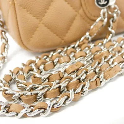 Pre-owned Chanel Dark Beige Grained Calfskin Backpack () In Brown