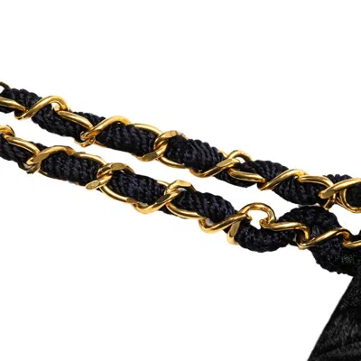 Pre-owned Chanel Matelasse Navy Suede Tote Bag () In Blue