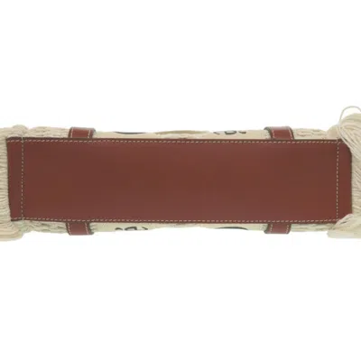 Pre-owned Chloé Beige Leather Linen Handbag Tote Bag () In Sand