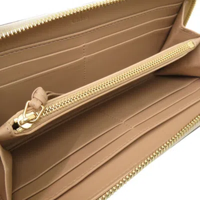 Pre-owned Chloé Beige Leather Wallet (bi-fold) () In Sand