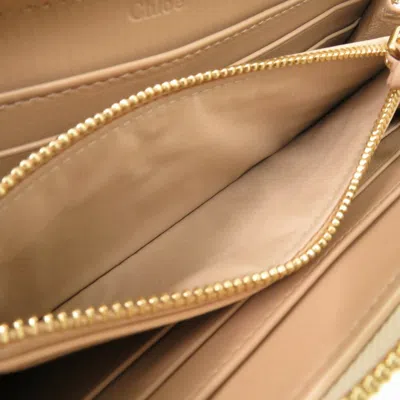 Pre-owned Chloé Beige Leather Wallet (bi-fold) () In Sand