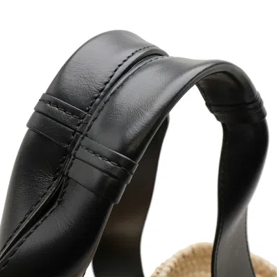 Pre-owned Chloé Black Raffia Leather Basket Shoulder Bag Tote Bag ()