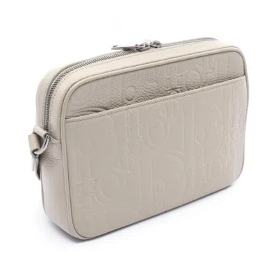 Pre-owned Dior Christian  Beige Leather Messenger Bag Shoulder Bag () In Sand