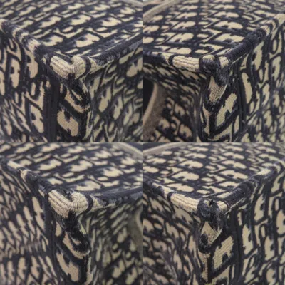 Pre-owned Dior Christian  Beige Navy Canvas Tote Bag () In Multi