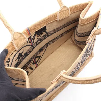 Pre-owned Dior Christian  Black Brown Multi-color Raffia Tote Bag ()