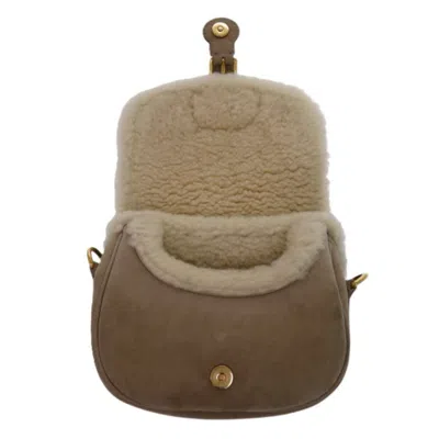 Pre-owned Dior Christian  Beige Suede Leather Shoulder Bag () In Sand