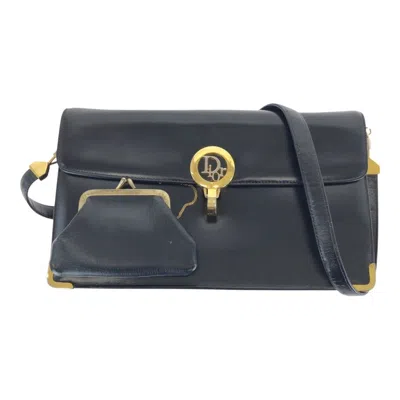 Pre-owned Dior Christian  Black Leather Pochette Shoulder Bag ()