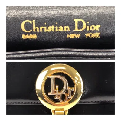 Pre-owned Dior Christian  Black Leather Pochette Shoulder Bag ()