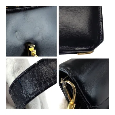 Pre-owned Dior Christian  Black Leather Pochette Shoulder Bag ()