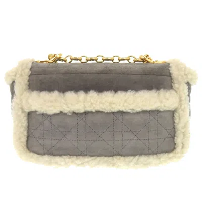 Pre-owned Dior Christian  Gray Suede Leather Shoulder Bag ()