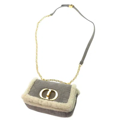 Pre-owned Dior Christian  Gray Suede Leather Shoulder Bag ()