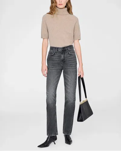 Anine Bing Jackson Turtleneck Sweater In Brown