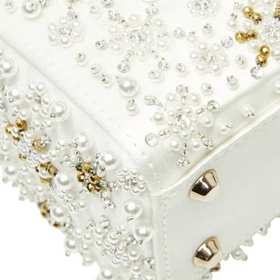 Pre-owned Dior Christian  Lady  White Silk Handbag Shoulder Bag ()