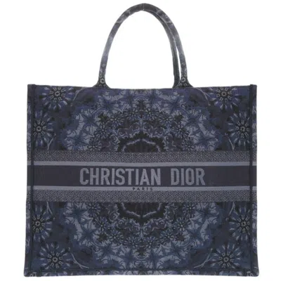 Pre-owned Dior Christian  Navy Canvas Tote Bag () In Blue