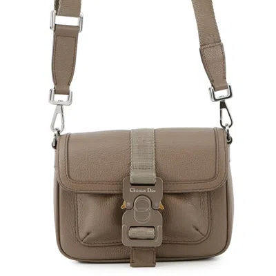 Pre-owned Dior Christian  Olive Leather Shoulder Bag () In Green