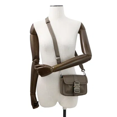 Pre-owned Dior Christian  Olive Leather Shoulder Bag () In Green