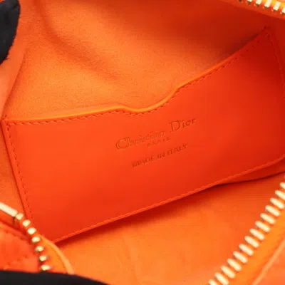 Pre-owned Dior Christian  Orange White Leather Shoulder Bag ()