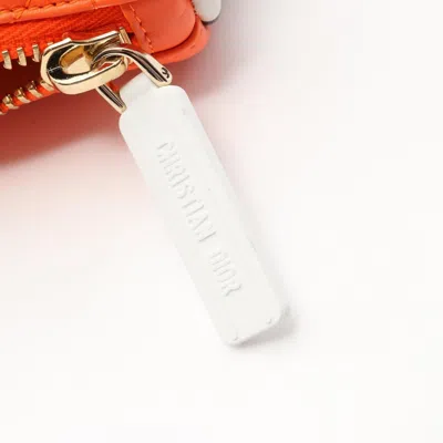 Pre-owned Dior Christian  Orange White Leather Shoulder Bag ()
