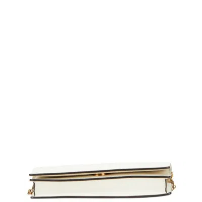 Pre-owned Dior Christian  White Leather Chain/shoulder Wallet ()