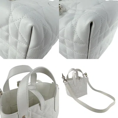 Pre-owned Dior Christian  White Leather Handbag Shoulder Bag ()