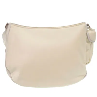 Pre-owned Dior Christian  White Leather Nylon Shoulder Bag ()