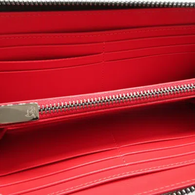 Pre-owned Christian Louboutin Black Leather Long Wallet (bi-fold) ()