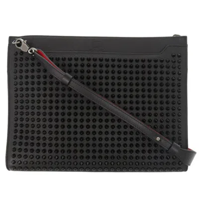 Pre-owned Christian Louboutin Black Leather Pouch Shoulder Bag ()