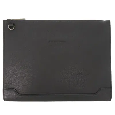 Pre-owned Christian Louboutin Black Leather Pouch Shoulder Bag ()