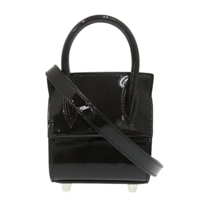 Pre-owned Christian Louboutin Black Patent Leather Handbag Shoulder Bag ()