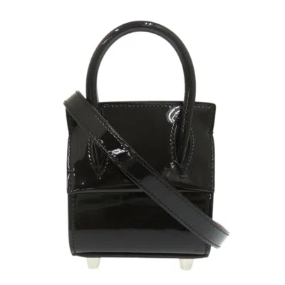 Pre-owned Christian Louboutin Black Patent Leather Handbag Shoulder Bag ()