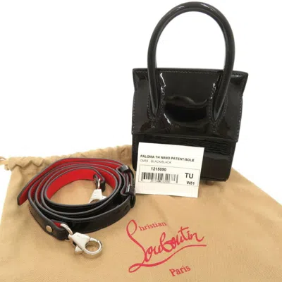Pre-owned Christian Louboutin Black Patent Leather Handbag Shoulder Bag ()