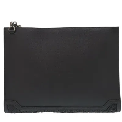 Pre-owned Christian Louboutin Black Leather Spangles Shoulder Bag ()