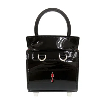 Pre-owned Christian Louboutin Black Patent Leather Handbag Shoulder Bag ()