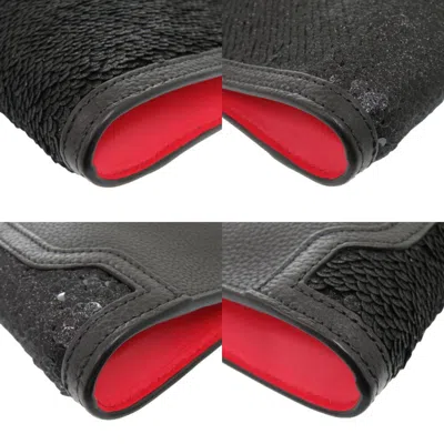 Pre-owned Christian Louboutin Black Leather Spangles Shoulder Bag ()