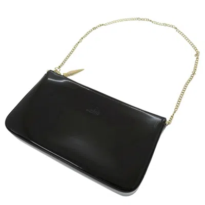 Pre-owned Christian Louboutin Black Patent Leather Shoulder Bag ()