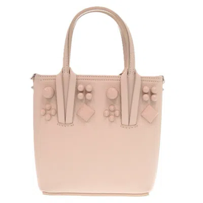 Pre-owned Christian Louboutin Pink Beige Leather Tote Bag ()