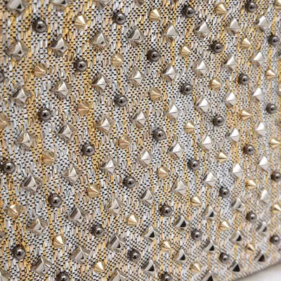 Pre-owned Christian Louboutin Gold Nylon Clutch Bag Shoulder Bag ()