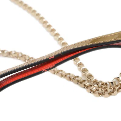 Pre-owned Christian Louboutin Gold Nylon Clutch Bag Shoulder Bag ()