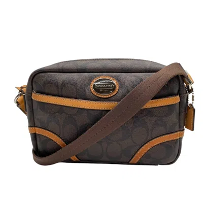 Pre-owned Coach Brown Pvc Leather Shoulder Bag ()