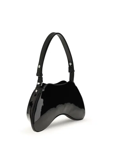 Diesel Play-glossy Shoulder Bag In Black